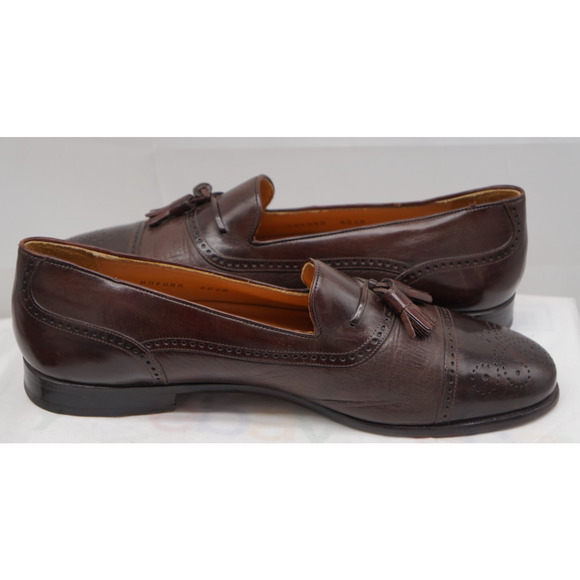 Mezlan Havana Tassel Loafers Men's Dark Brown Leather Size 10.5 - Picture 7 of 10
